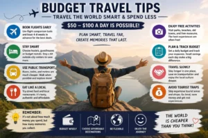 Read more about the article How to Travel the World on $50–$100 a Day in 2026 (Complete Budget Travel Guide