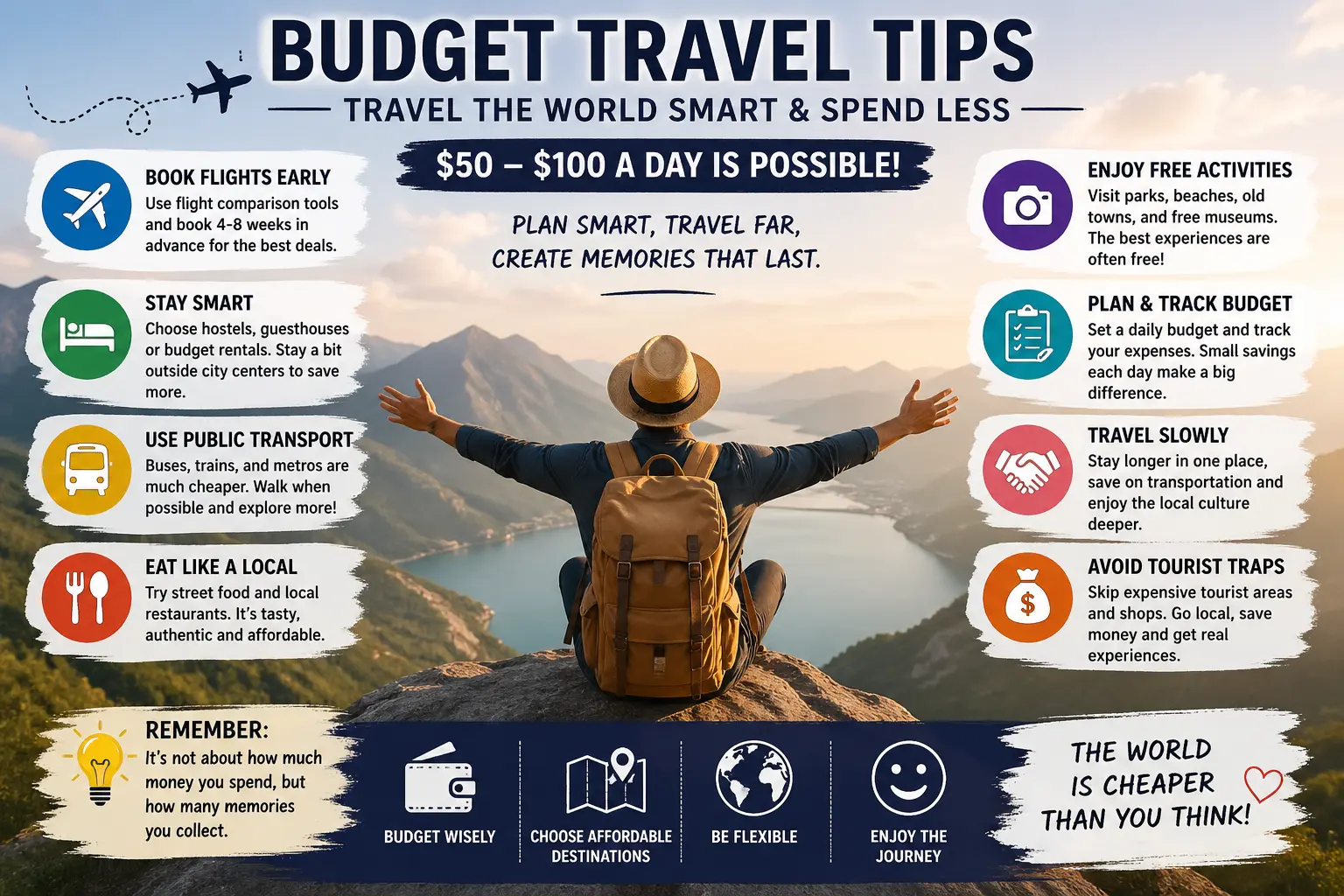 You are currently viewing How to Travel the World on $50–$100 a Day in 2026 (Complete Budget Travel Guide